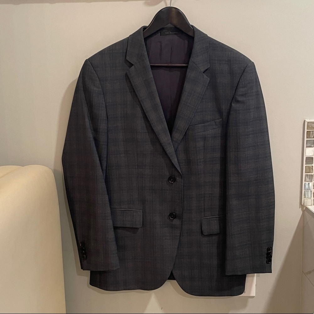 Boss sport mens jacket blazer get and blue check 40/S